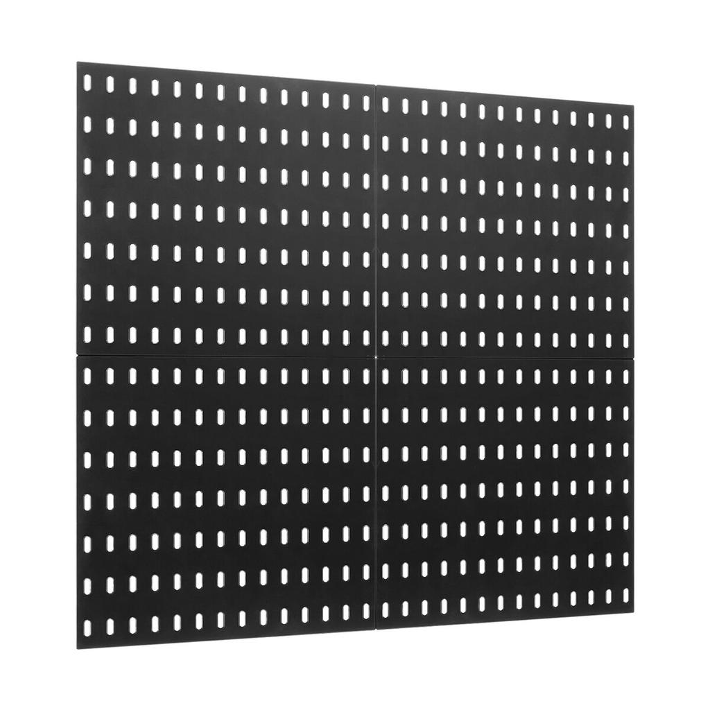 Pegboard Combination Kit 11 x 11" Plastic Pegboard 4 Panels for Home Black