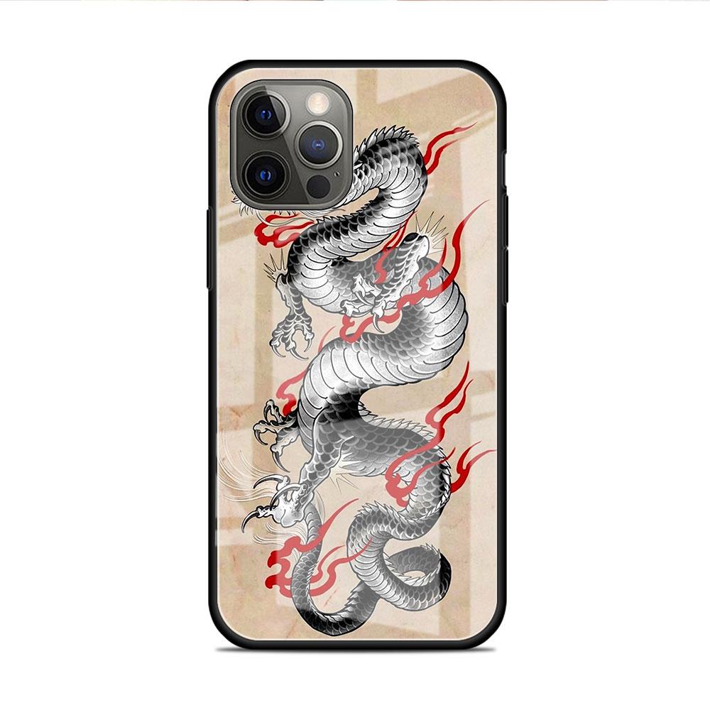 Стеклянный чехол Tiger Crane ART для Apple iPhone 14 11 13 Pro 12 7 8 Plus SE 2022 XR X XS Max 6 6S, закаленный чехол для телефона