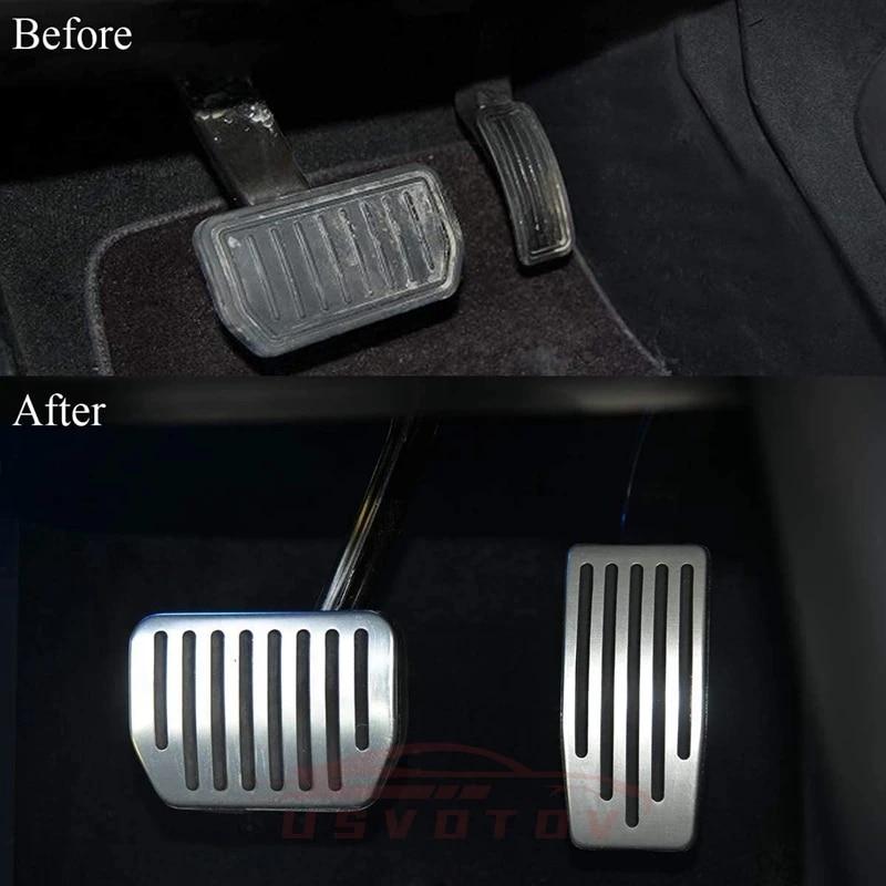 For Tesla Model 3 Y Highland 2024 2023 2022 Foot Pedals Cover Accesories Aluminum Alloy Accelerator Gas Fuel Brake Rest Pads Mat