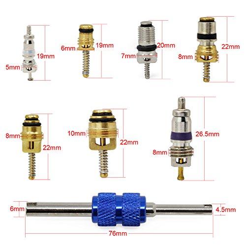 HSEAMALL Комплект инструментов для снятия сердечника клапана кондиционера R12 R134a для автомобильного кондиционера с охлаждением шин (40 штук)