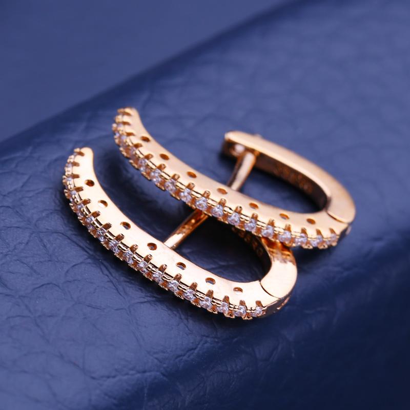 KNIKOO Серьги-клипсы для женщин с кубическим цирконием, модные серьги-гвоздики с цветком, ювелирные изделия для свадебной вечеринки, подарки