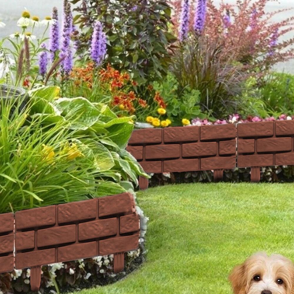 Garden Plastic Fence Edging Decorative Picket Outdoor Barrier Flower Pet Fences Outdoor Home Garden Landscape Plant Lawn Fence