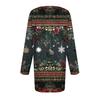 Women's Fashionable Casual Long Sleeved Plus Size  Print Top Plus Size Floral Print Top