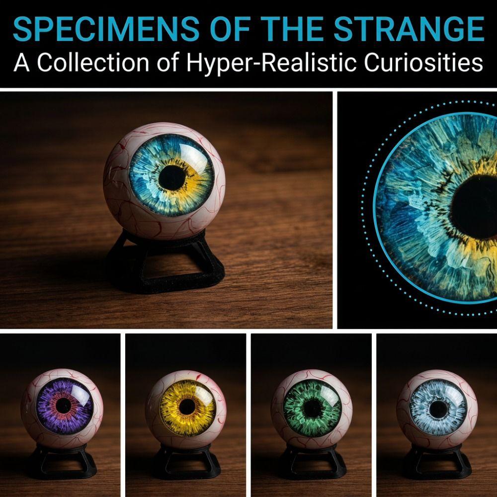 Hyper-Realistic Eyeball Ornament Resin Eyeball Decoration Desktop Decor Figurine Gothic Decor
