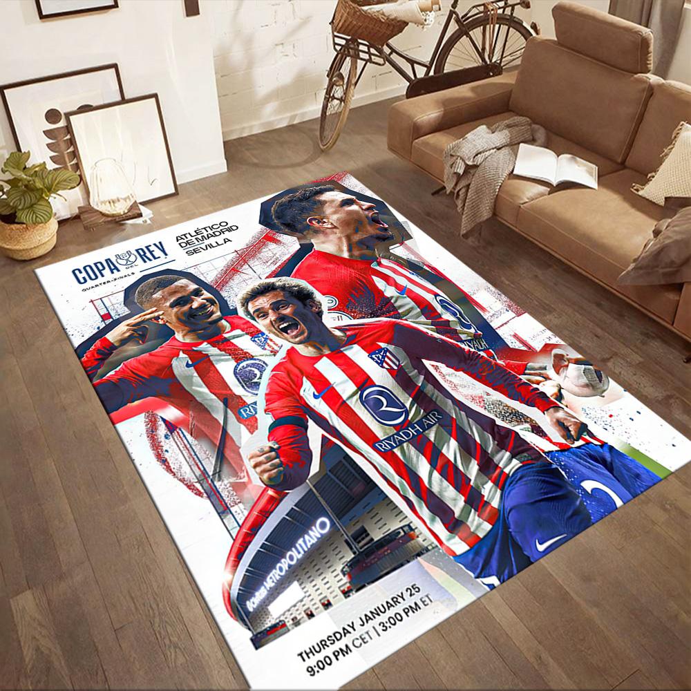Atletico Madrid Carpet Perfect For Balcony Entryway Living Rooms Bedrooms Antislip Rug Anime Office Decor Birthdaychristmas Gift