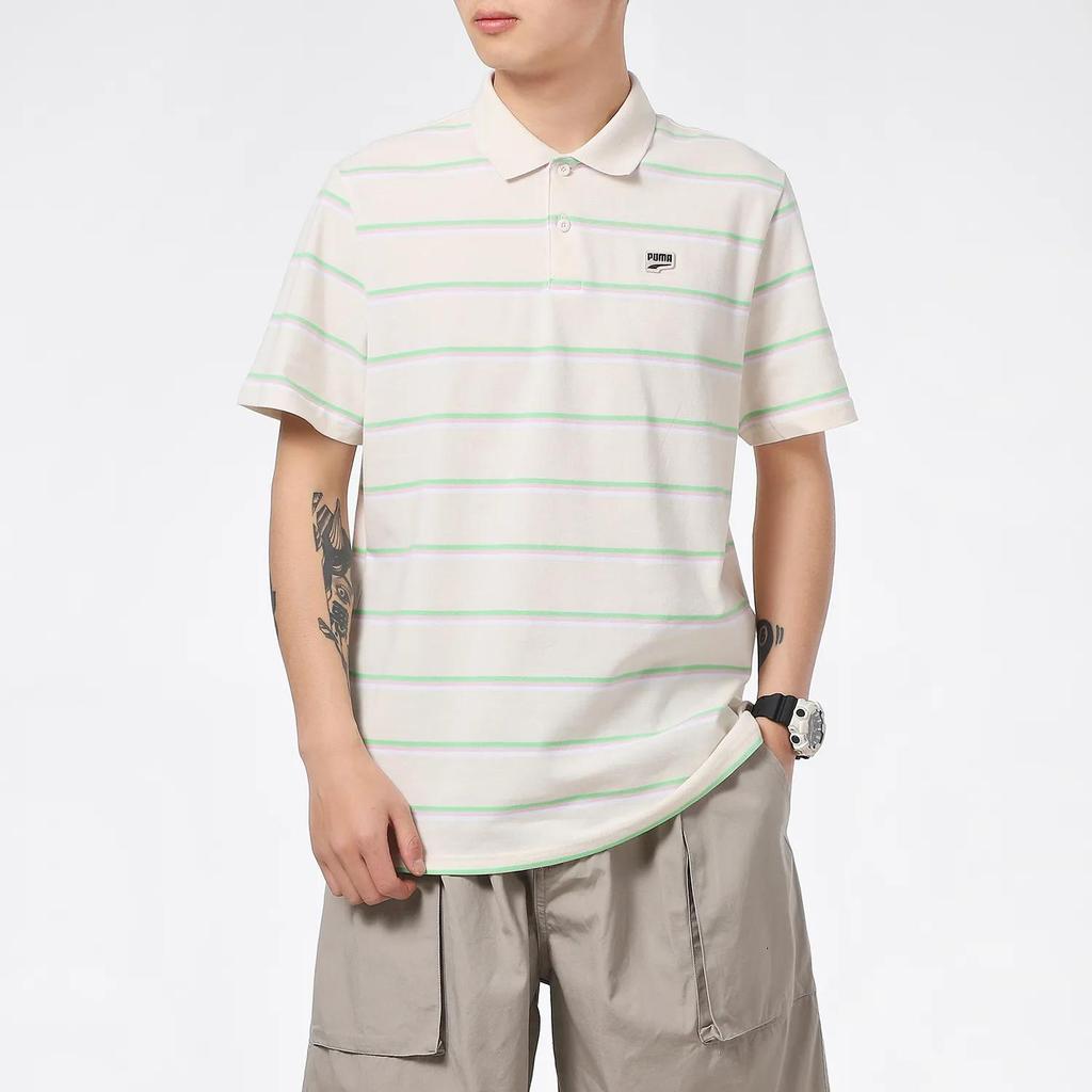 PUMA Polo Shirts Men's Ecru Moderate (Unisex) Polo Shirts 599781 75