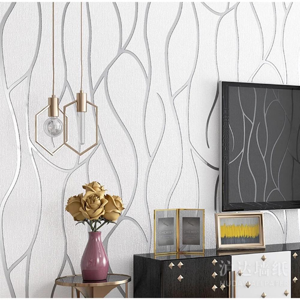 53см наклейка на стену в европейском стиле 3D из нетканого материала для влагозащищенная наклейка на стену с фоном в виде изогнутых полос в гостиной