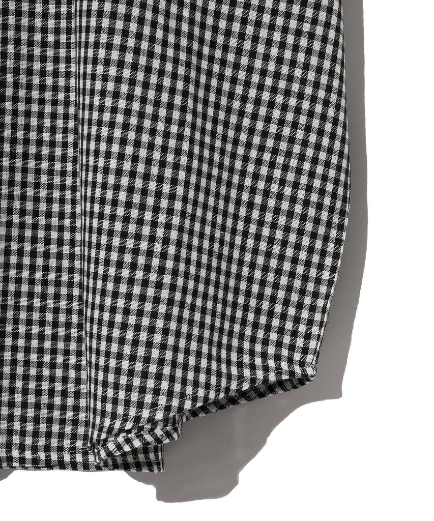 STANDARDERROR 87-Stan072 Classic Oversized Short Sleeve Gingham Check Shirt (B Type)