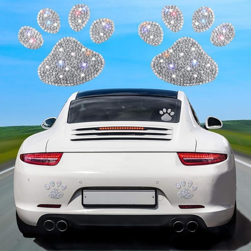 Shimmering Rhinestones Butterfly Car Sticker Sparklings Crystal Decal for Bumpers Window Laptop& DIY Auto Accessories