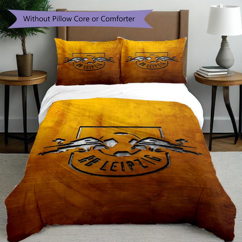 3pcs Duvet Cover Set (1*Duvet Cover + 2*Pillowcase, Without Core), RB Leipzig Print Bedding Set, Bedroom Decor, All‑Season, Birthday Gift