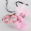 Feather Masquerade Mask with Flower for Women, Masquerade Half Face Mask Feathered Eyemask for Halloween Party Dress up