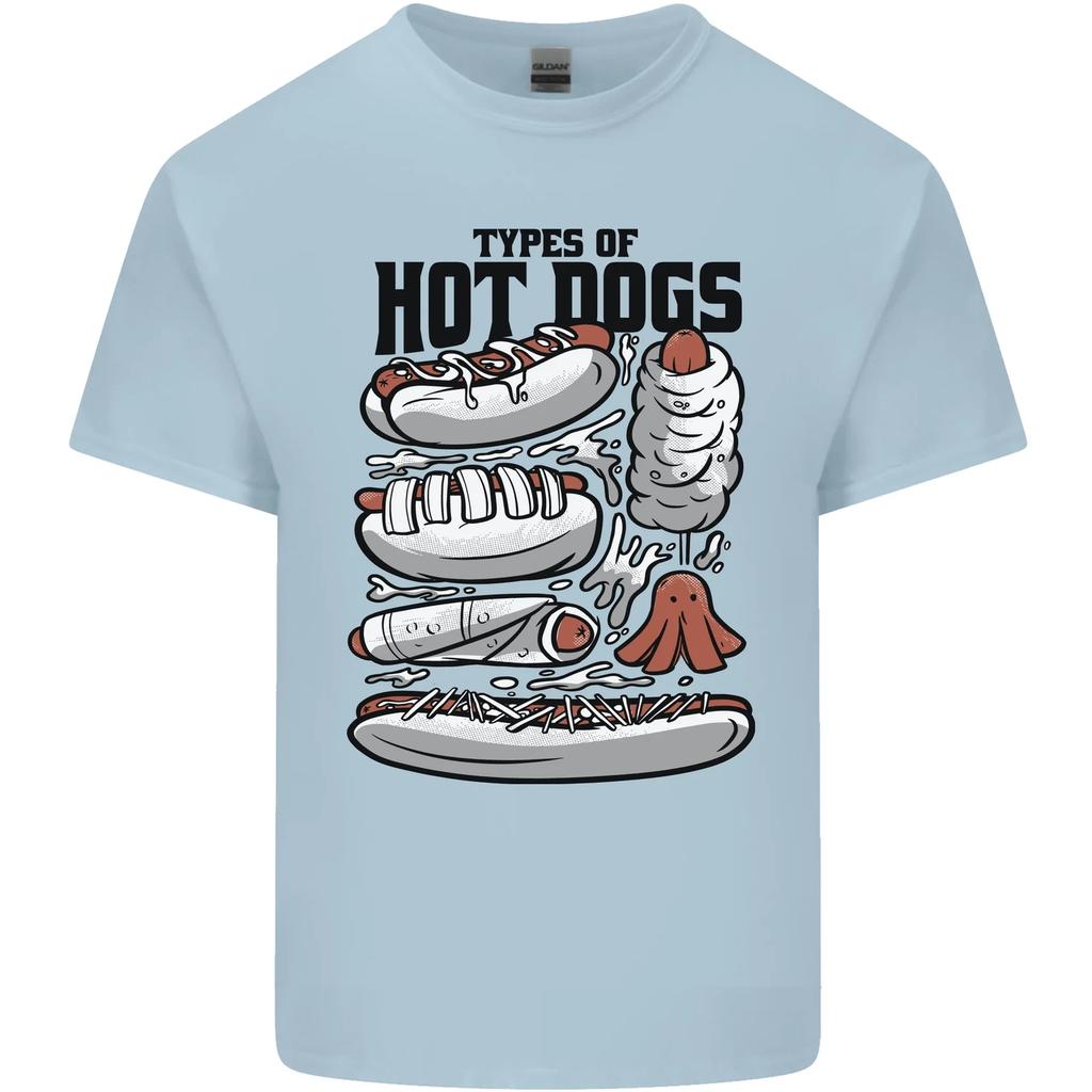 Types of Hot Dogs Funny Fast Food Kids T-Shirt Childrens