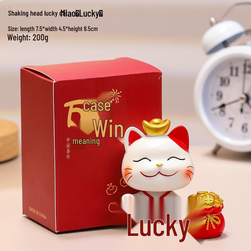 Счастливый кот смола держатель для мобильного телефона - Милое украшение для офисного стола, подарок