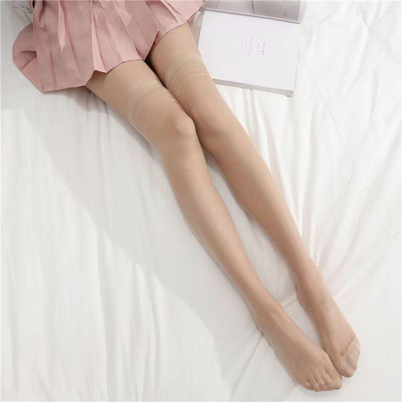 8D Luminous Reflective Horse Oil Over-the-Knee White Stockings, Seamless Red Thigh-High and Knee-High Socks for Women
