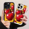 JT450 Красная вишня Граффити для iPhone 17 16 15 14 13 Pro Max Samsung S26 S25 Ultra A17 A07 A56 A16 Xiaomi 15T Redmi 15c 14C 13C Note 11 12 Мягкий чехол