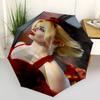 1pc movie Umbrella Portable Folding Umbrella Iron Frame Hole Bone Structure Outdoor Home Umbrella