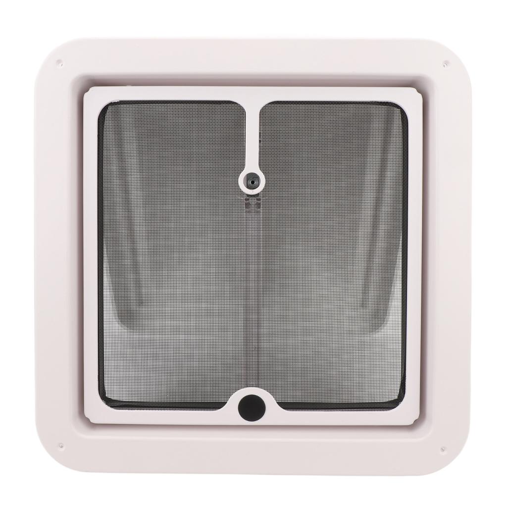 Люк на крышу автодома 13,39x13,39 дюйма Белый Вентиляционная крышка на потолок автодома с сеткой и опорной стойкой для прицепа, каравана