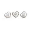 Salircon Simple Romantic Heart Imitation Pearl Open Ring Stud Earrings Women Fashion Jewelry Set Elegant Valentine's Day Gifts
