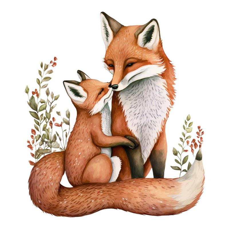 C188 #Симпатичная наклейка на стену с лисой, фон для детской комнаты, украшение для дома, настенная роспись, обои для гостиной, забавная наклейка