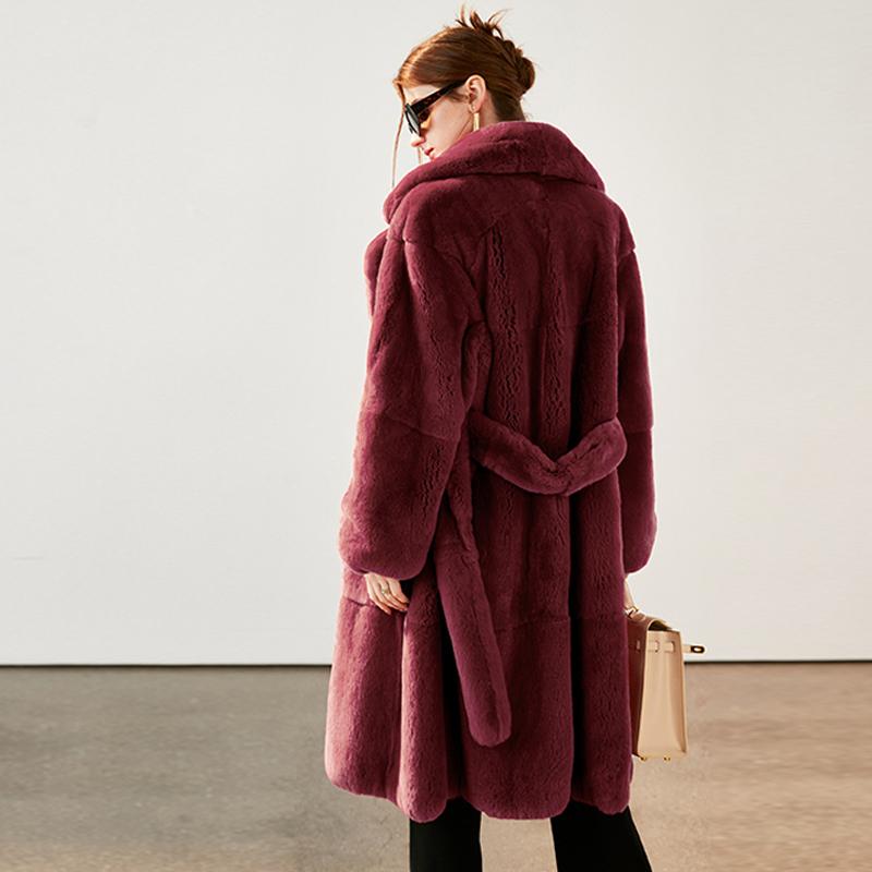 Женская длинная искусственная шуба с поясом, зимняя пушистая плюшевая женская куртка с отворотом, теплая, приталенная, плюшевая