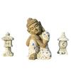 Garden Ornament with Mosaic Finish Meditative Style Mini Buddha Statue Stone