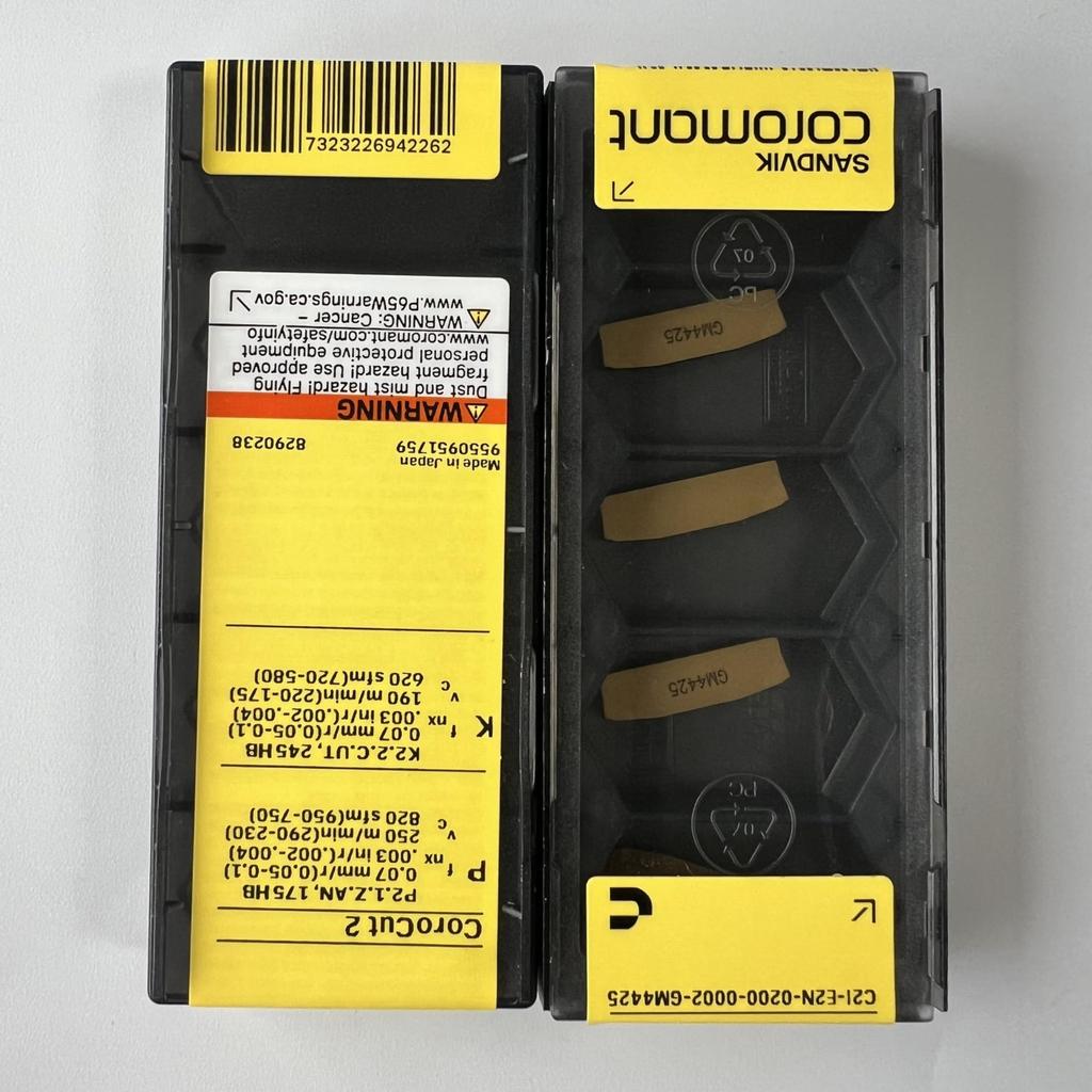 SANDVIK / C2I-E2N-0200-0002-GM 4425 / Original Swedish hard alloy blade 5 Pcs