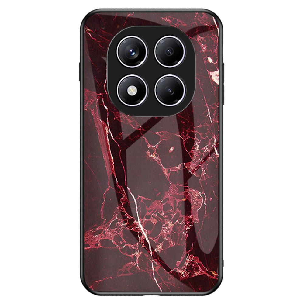 For Xiaomi Redmi Note 14 Pro 4G Case Marble Pattern Tempered Glass+PC+TPU Protective Phone Cover