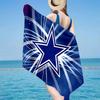Пляжное полотенце Dallas Cowboys из микрофибры, легкое и быстросохнущее, для летних путешествий, незаменимое для пляжа, бассейна