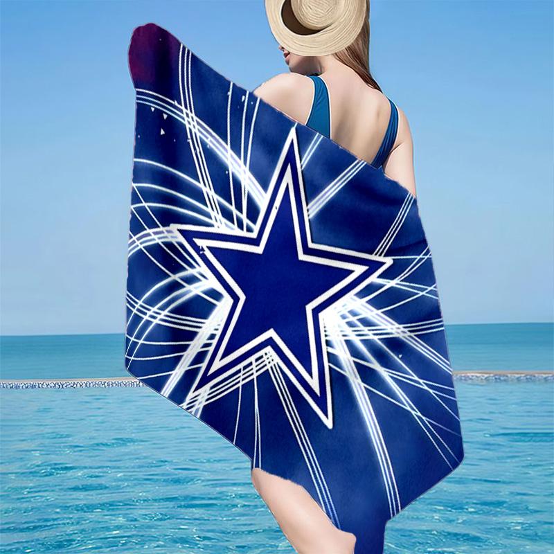 Пляжное полотенце Dallas Cowboys из микрофибры, легкое и быстросохнущее, для летних путешествий, незаменимое для пляжа, бассейна