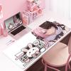 Игровые коврики для мыши Аниме Милая девушка Ковер для стола Хинанэ Тачибана Настольные коврики Противоскользящая резиновая блокирующая кромка Розовый коврик для клавиатуры и стола