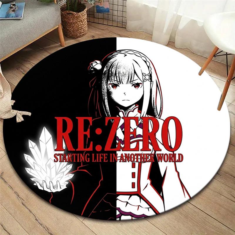 Re Zero Круглый ковер Ковер для гостиной спальни дивана игровой комнаты Декор Нескользящий коврик для пола