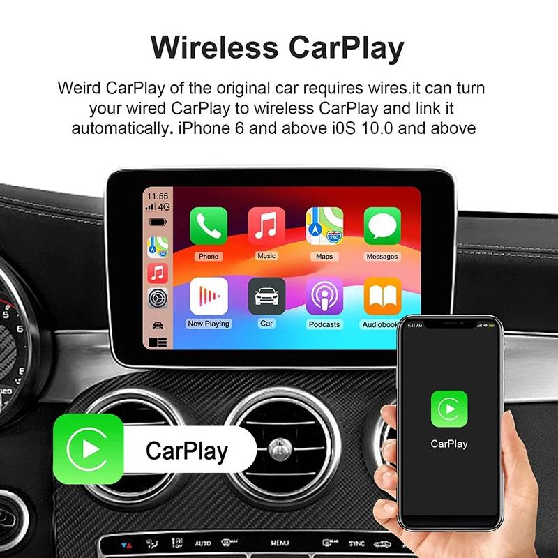 Android14 New Wired To Wireless Carplay Android Auto Adapter Netflix YouTube Car Intelligent Systems For Toyota Mazda Hyundai