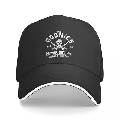Бейсболка Goonies Модная с Черепом Никогда Не Сдавайся Кепка-Сэндвич Мужская Женская Дышащая Солнцезащитная Кепка Для Улицы