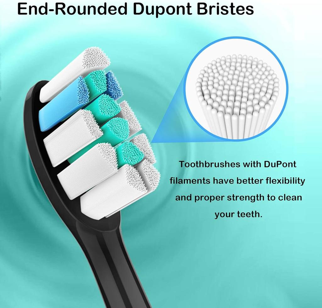 1 шт. сменные насадки для электрической зубной щетки Philips HX6064 HX6930 HX6730 Sonic с вакуумными мягкими щетинками DuPont