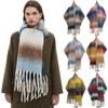 Winter Circle Warm Fashion Yarn Coarse Color Scarf Shawl Keep Tassel Gradient Autumn and