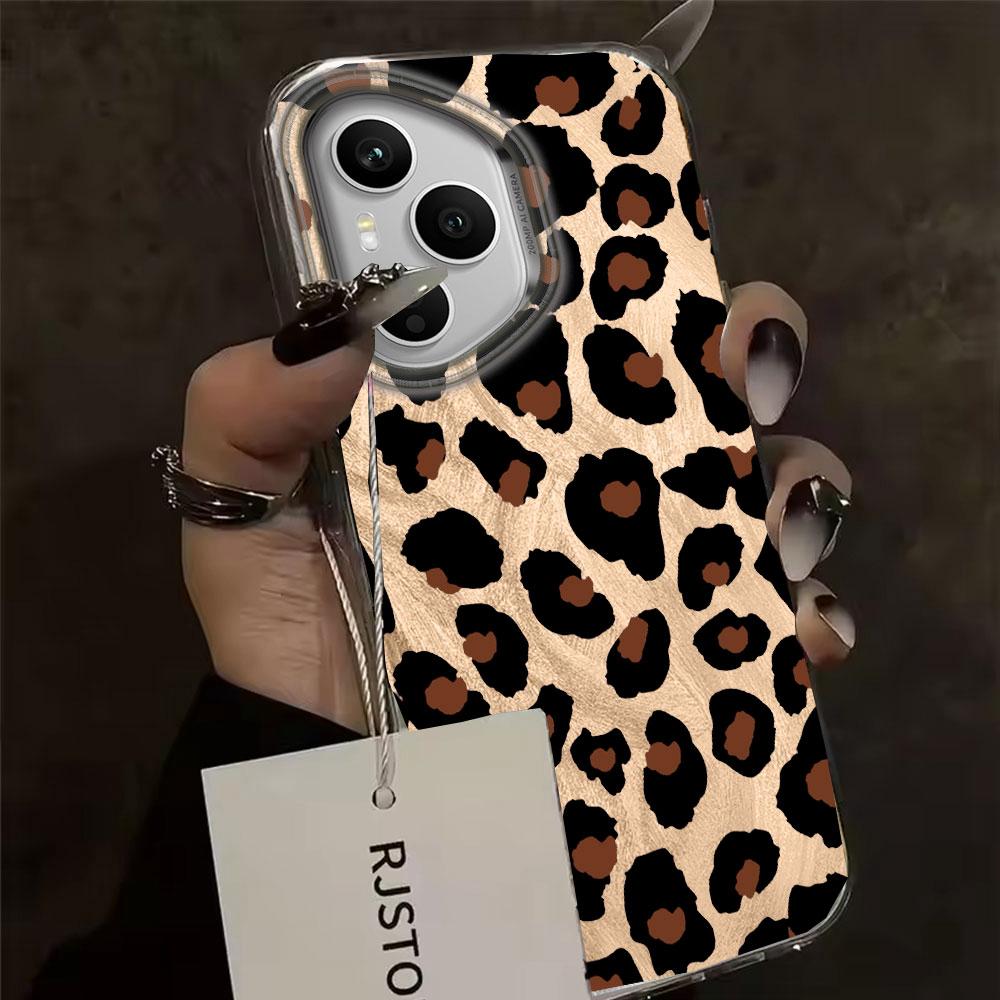 Винтажный чехол для телефона с черным леопардом для женщин для Honor 400 200 90 Smart Pro Magic7 6 5 70 Lite X9a X9c X9b X8b X8a X8c X7c X6c Крышка