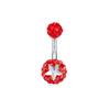 Hot Sale Polymer Clay Belly Button Ring with Diamond Ball