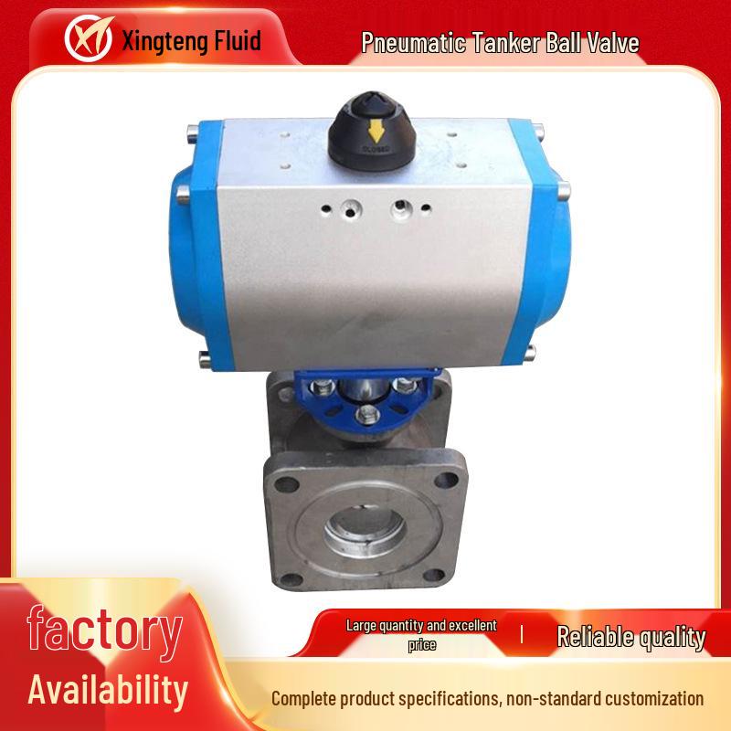 Aluminum Alloy Pneumatic Double-Acting Tanker Ball Valve for Sewage and Sprinkler Trucks