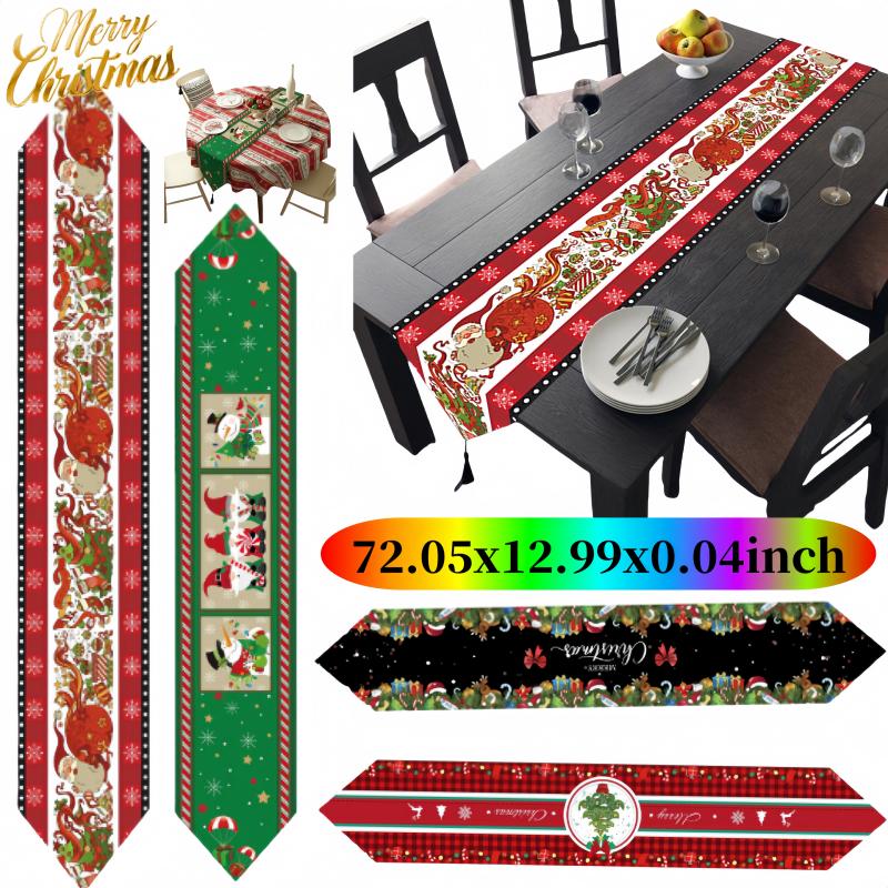 Christmas Table Runner Merry Christmas Decoration For Home Xmas Table Decor 2025 Happy New Year Holiday Kitchen Dining Table Dec