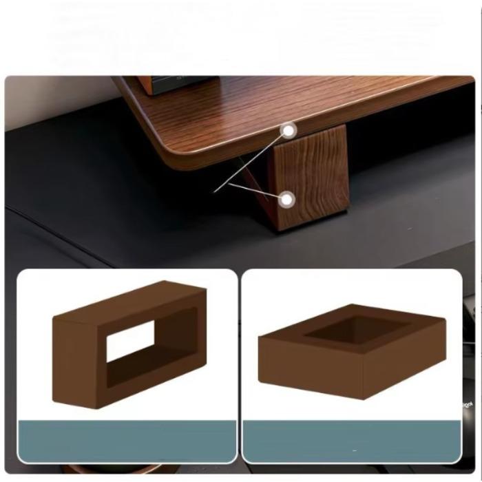Wooden Monitor Stand Riser Computer Stands Solid Wood Desktop Organizer Rack  for Computer Laptop PC TV