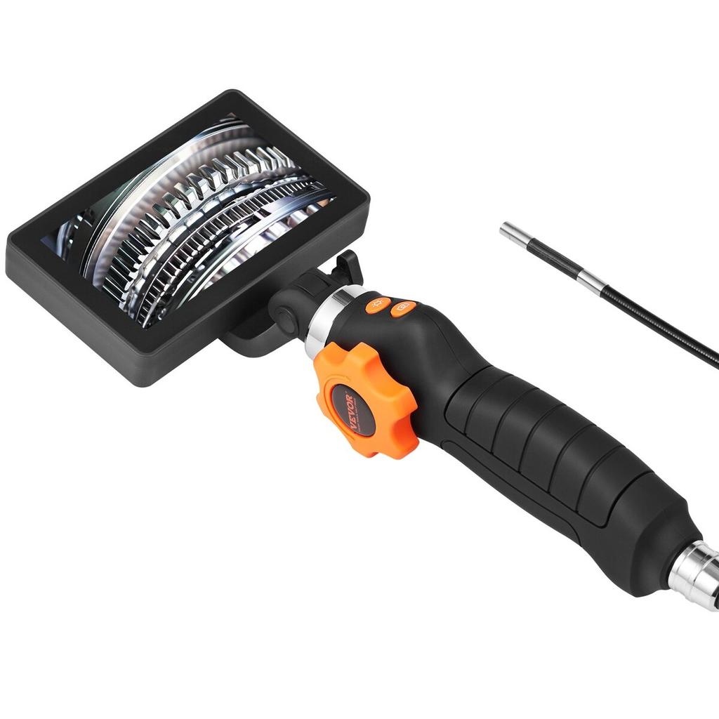 Borescope Endoscope Two-Way 180° Articulating 5" IPS 8X Zoom 6.4mm Lens