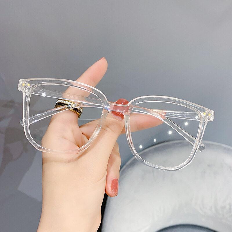 Round Spek Spec Anti Blue Light Blocking Glasses Transparent Spectacles Frame Plastic Computer Gaming Glasses Cermin Mat
