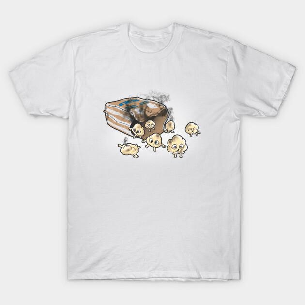 Asian Size Cotton Unisex Tshirt Print T-shirt Pop Corn T-shirt No-Cut Print Regular Fit