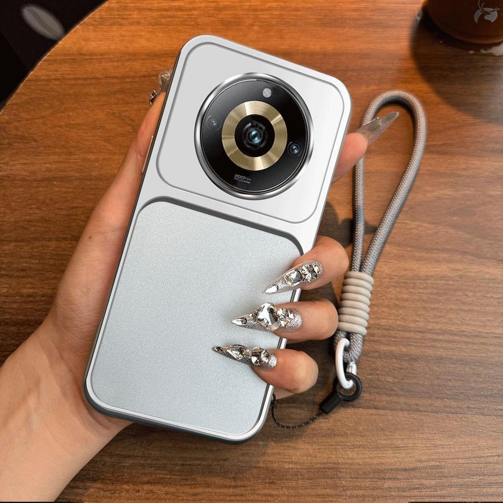 Роскошный чехол для телефона с большим окном и шнурком для realme 11 pro+ Премиальный текстурированный корпус