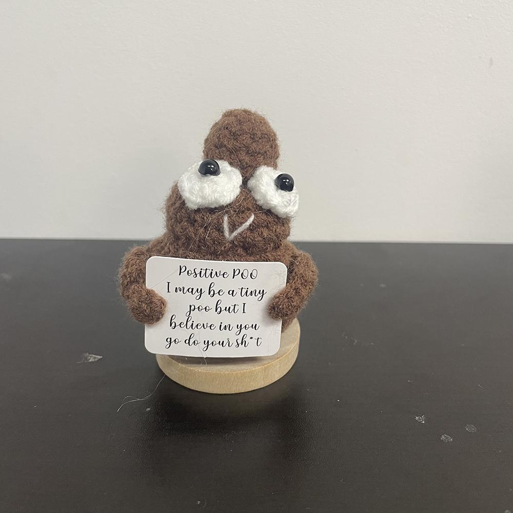 Handmade Positive Potatoes Doll With Card Home Decoration Knitting Penguin Bee Potato Doll Ornament Christams Party Room Decor