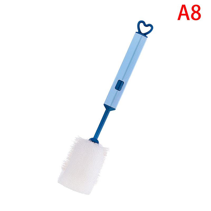 1 шт. Мягкая губка для мытья чашек с длинной ручкой, губка для бутылок, щетка для мытья бутылок, стеклянных чашек, мытья и чистки кухни