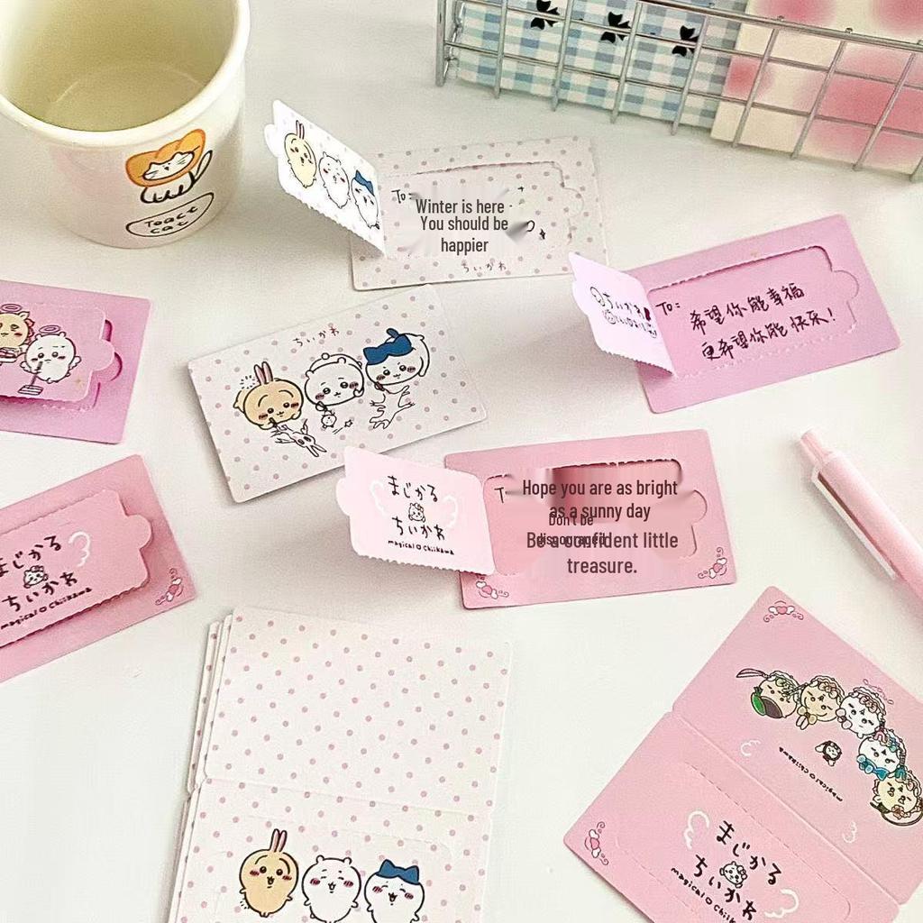 Giyikawa Creative Scratch-off Sticky Mini Message Cards - Tear-off Student Gift Notes
