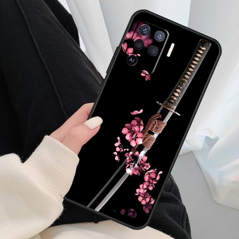 Japan Samurai Ninja Ronin Case For Oppo A96 A76 A16 A60 A98 A58 A78 A18 A38 A80 A40 A77 A57 A17 A74 A54 A94 A15 A5 Pro
