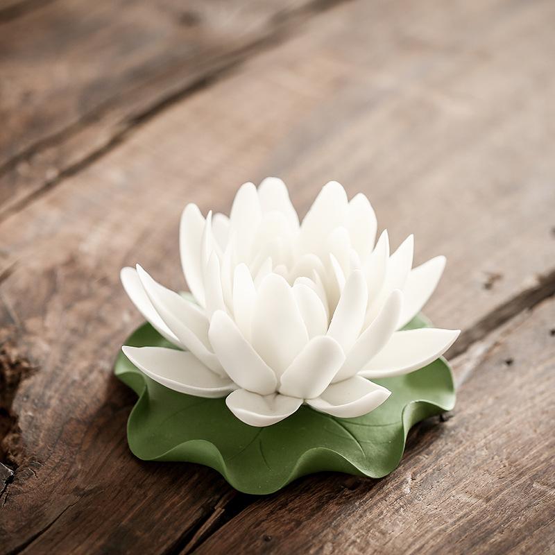 Керамическая печь для благовоний Lotus, держатель для благовоний из нити, точка ароматизации, благовония из сандалового дерева, украшение для дома Chenxiang