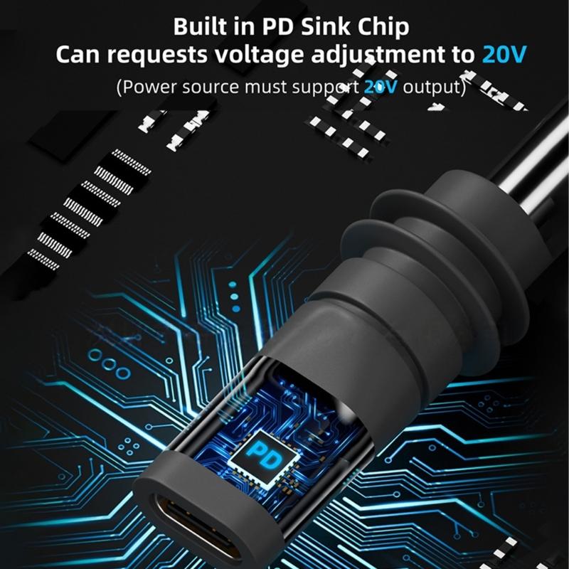 USB C/DC5521 на DC5521 Разъем для зарядки с поддержкой Power Delivery 100 Вт для портативной зарядки Mini